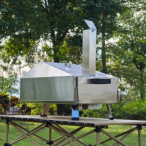 Pizza de aço inoxidável portátil forno de pizza ao ar livre para camping piqueniques