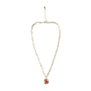 China Square Ruby Gem Pendant Necklace. manufacturer