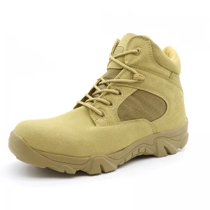 TM129 Oil slip resistant rubber sole lightweight safety desert army shoes with zipper