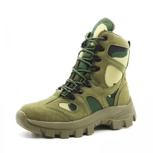 Tm126 antiderrapante sola de borracha resistente à abrasão sapatos militares militares ao ar livre leves para homens