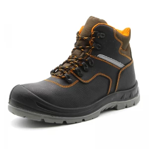TM116 non-slip pu sole composite toe anti puncture men leather industrial safety boots
