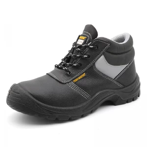 TM3025 Oil acid proof non-slip leather labour industrial safety shoes mid cut steel toe