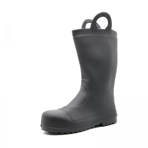 110 Oil slip resistant steel toe anti puncture waterproof pvc safety rain boots with handles