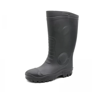 109 Oil acid proof non-slip waterproof steel toe midplate pvc safety rain boots men