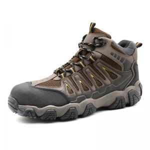 TM121 Shock absorption fiberglass toe anti puncture outdoor hiking safety shoes waterproof