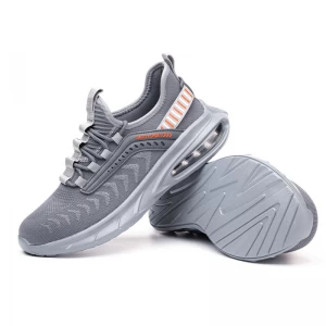 758 Shock absorption anti puncture grey sport safety work shoes with steel toe