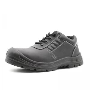 TM027 Противоскользящий масло-кислотостойкий стальной носок предотвращает прокол защитной обуви для горнодобывающей промышленности, черный
