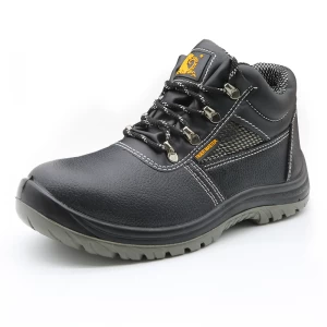 TM003 oil water resistant antistatic steel toe prevent puncture leather industrial safety shoes