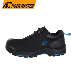 TM304 Black nubuck leather heat resistant rubber sole anti puncture composite toe safety boots