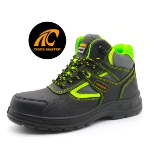 TM3035 Oil slip resistant pu sole steel toe prevent puncture construction safety shoe boots for men