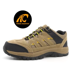TM240L Suede leather upper eva rubber sole steel toe puncture proof outdoor hiking safety work shoes