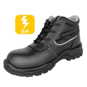 TM060 Черный кожаный композитный носок с защитой от проколов, 18 кВ, устойчивая к опасным электрическим токам защитная обувь для электрика