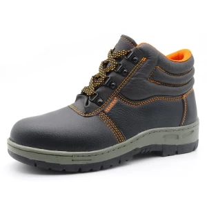 RB1080 PU upper rubber sole puncture proof iron toe cheap industrial safety shoes for workers