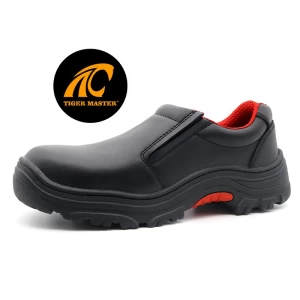 TM142 semelle en caoutchouc résistant à la chaleur pour éviter les perforations chaussures de sécurité pour hommes à bout composite sans lacets