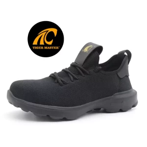 TM249 Black anti slip soft eva sole puncture proof steel toe light weight work safety shoes for men