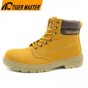 TM111 Anti slip oil resistant pu sole steel toe men safety shoes for construction