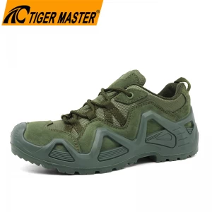TM1903L Anti slip pu rubber sole light weight non safety outdoor hiking shoes for men