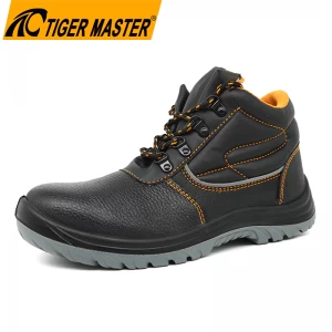 TM036 Antideslizante PU suela a prueba de pinchazos zapatos de seguridad para hombres con punta de acero industrial