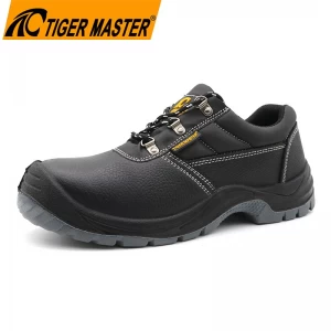 TM008L  Anti slip pu sole leather puncture proof steel toe work safety shoes CE S3