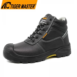 TM133 Heat resistant rubber sole oil gas industry safety shoes with steel toe