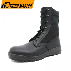 TM073 Non slip PU sole black leather steel toe welding safety boots for men - COPY - gpujna