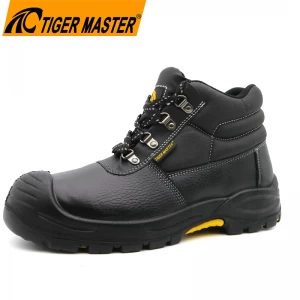 TM166 HRO oil resistant rubber sole safety shoes with steel toe and mid-sole