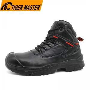 TM169 Zapatos de seguridad para hombres con suela de PU antideslizante y punta de acero antiperforación para uso industrial