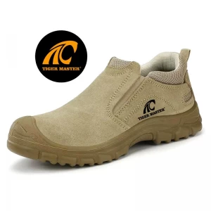 TM3068 zapatos de soldadura de seguridad de moda con punta de acero antideslizante y antiperforación sin cordones