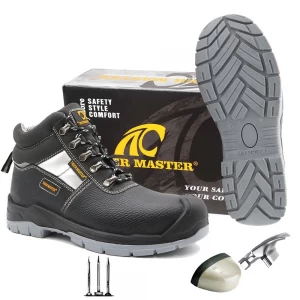 TM004 Sapatos de segurança industrial resistentes à água e óleo anti-esmagamento à prova de punção S3
