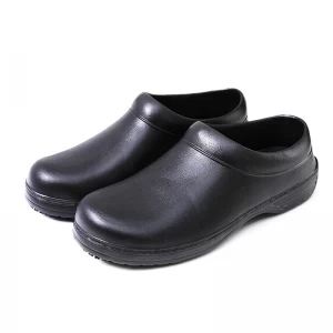 TM3110 Черные нескользящие водонепроницаемые кухонные туфли для повара из ЭВА, унисекс
