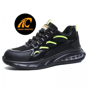 TM3157 Sapatos de segurança esportivos modernos com amortecimento de ar e biqueira de aço