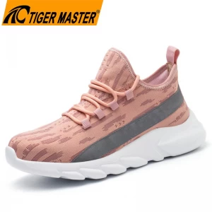 TM3266 Scarpe antinfortunistiche da donna rosa tenue anti-sfondamento e antiperforazione