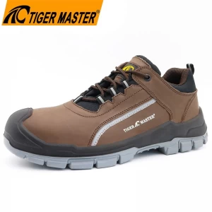 TM181 Anti slip prevent puncture steel toe brown security shoes for men