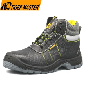 TM007 Best-selling leather steel toe puncture proof anti static industrial safety boots shoes