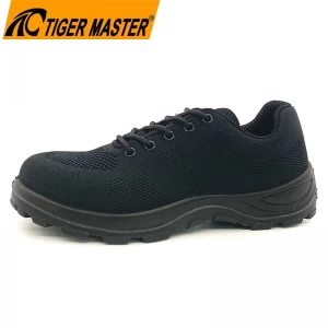 TM2036 Anti -slip stalen teen punctie punctie proof volledige zwarte veiligheidsschoenen sport