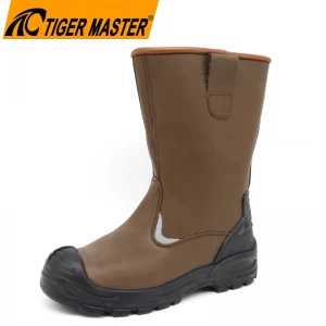 TM073 Brown Steel Toe Anti -Punctue Swarding Safety Boots для сталелитейной промышленности
