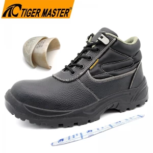 TM088 Fiberglass Toe Anti -Puncture Metal Free Leather Safety Shoes