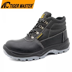 Chaussures de sécurité en cuir Anti-perforation, antidérapantes, avec bout en acier européen, pour la Construction, TM008
