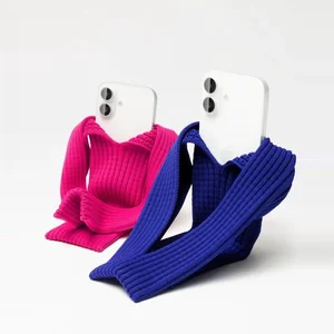 Maßgeschneiderte gestrickte Handy-Geldbörse, Handheld- und Umhängetasche in Macaron-Farbe für das iPhone