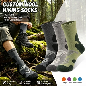 Premium Merino Wool Hiking Socks WarmCold Resistant NonSlip Heel Smooth Toe High Stretch Cuff for Outdoor Adventures