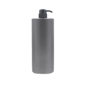 Bouteille de shampoing ronde avec cylindre noir de 1,5 L