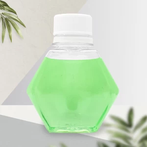 Botella de agua mineral hexagonal de 100 ml