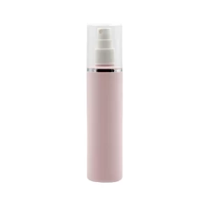 Розовая пластиковая косметическая бутылка-спрей 120 мл