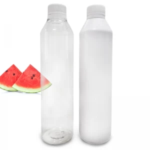 Bottiglia di succo di plastica rotonda da 400 ml in PP e PET
