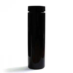 Bouteille cylindrique en PET noir 5OZ