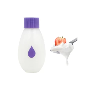 Botella de yogur de plástico HDPE ovalado 80ML