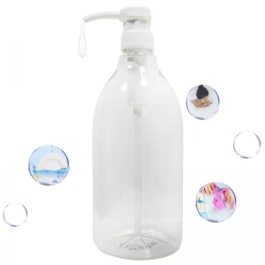 Botella dispensadora de jabón líquido para ropa, botella de bomba de plástico PET de 2L y 64oz