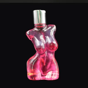 Bottiglia in plastica trasparente a forma di corpo femminile da 120 ml in PET