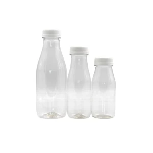 Bottiglia per il latte in plastica con coperchio