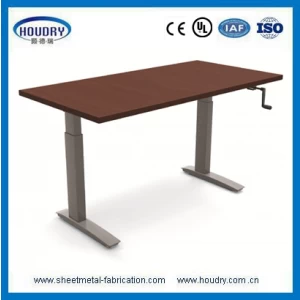 चीन Furniture hand crank adjustable tanding and sitting crank desk उत्पादक
